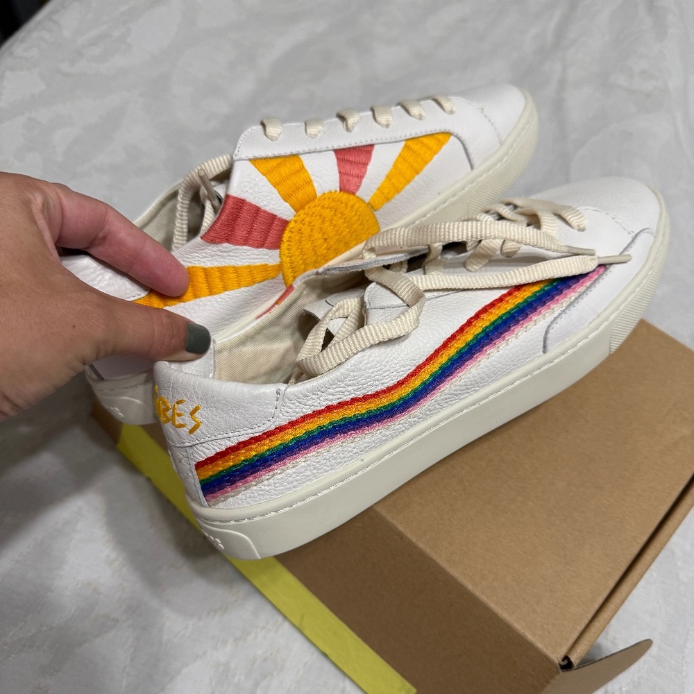 Rainbow wave sneakers